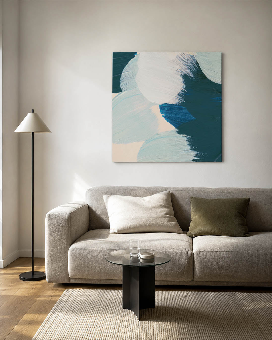 Dynamische kleurencompositie Kunstwerk