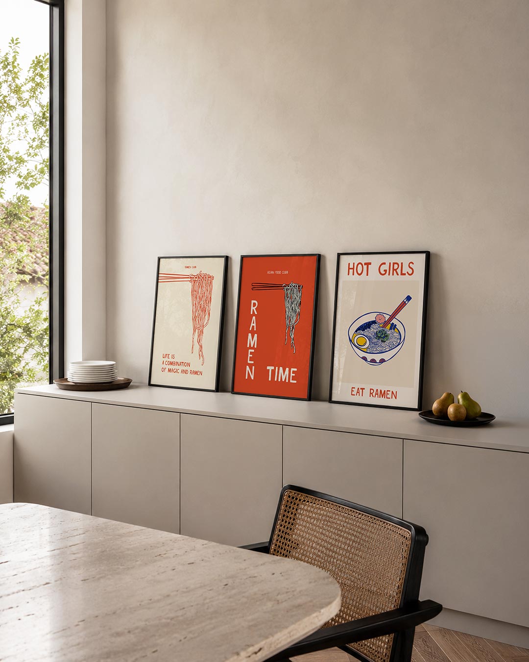 Lijnen en noodles Posterset