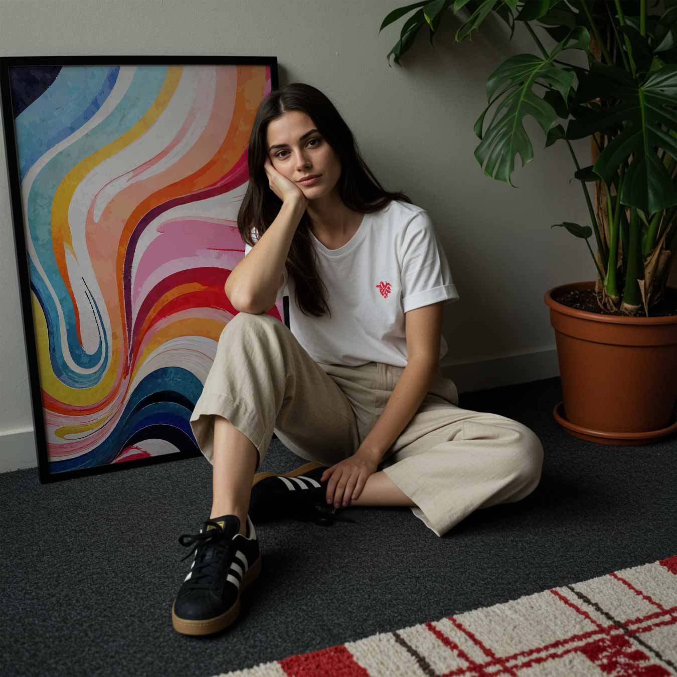 Kleurrijke Golfbeweging Poster-WallArtistic