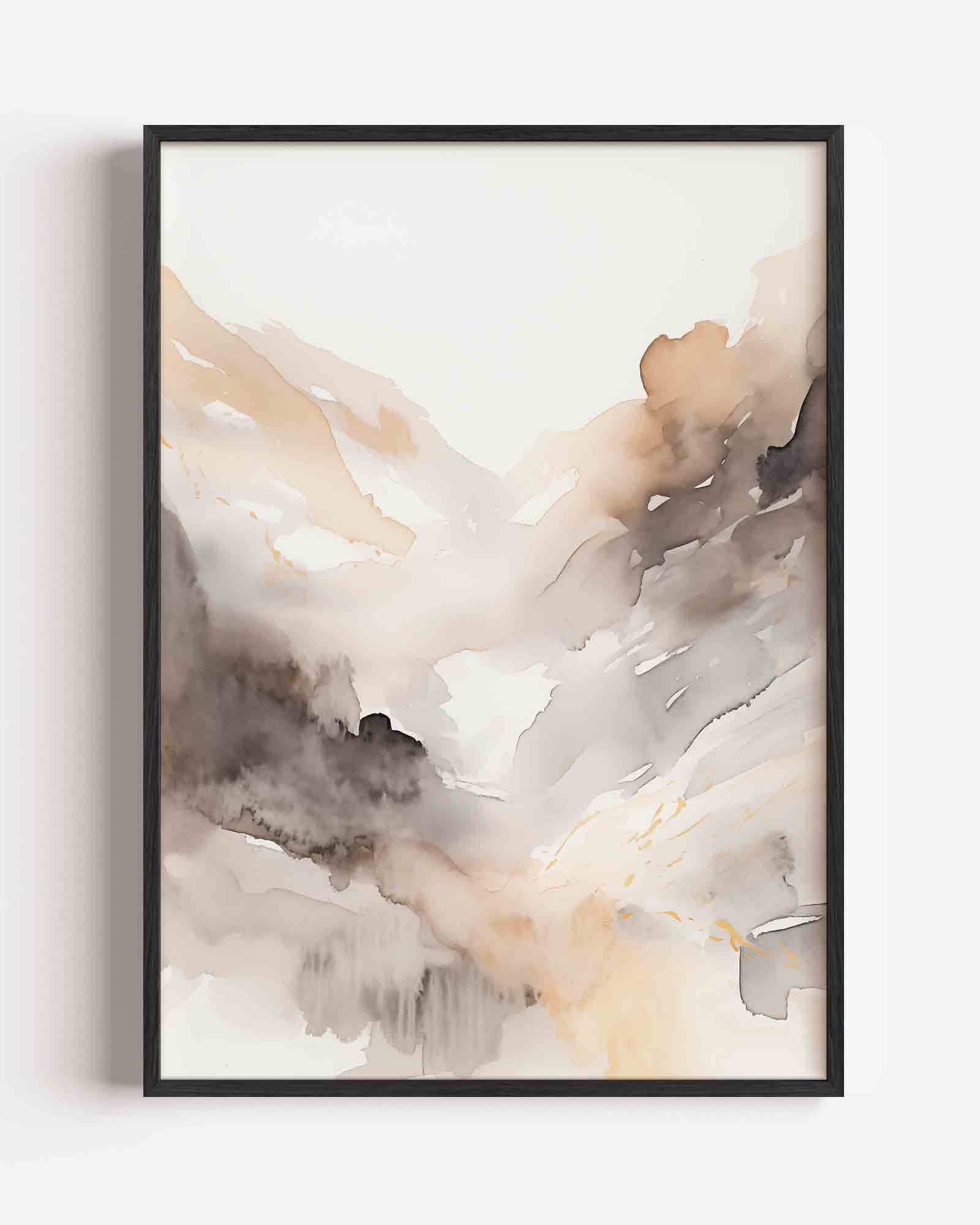 Abstracte bergen Poster