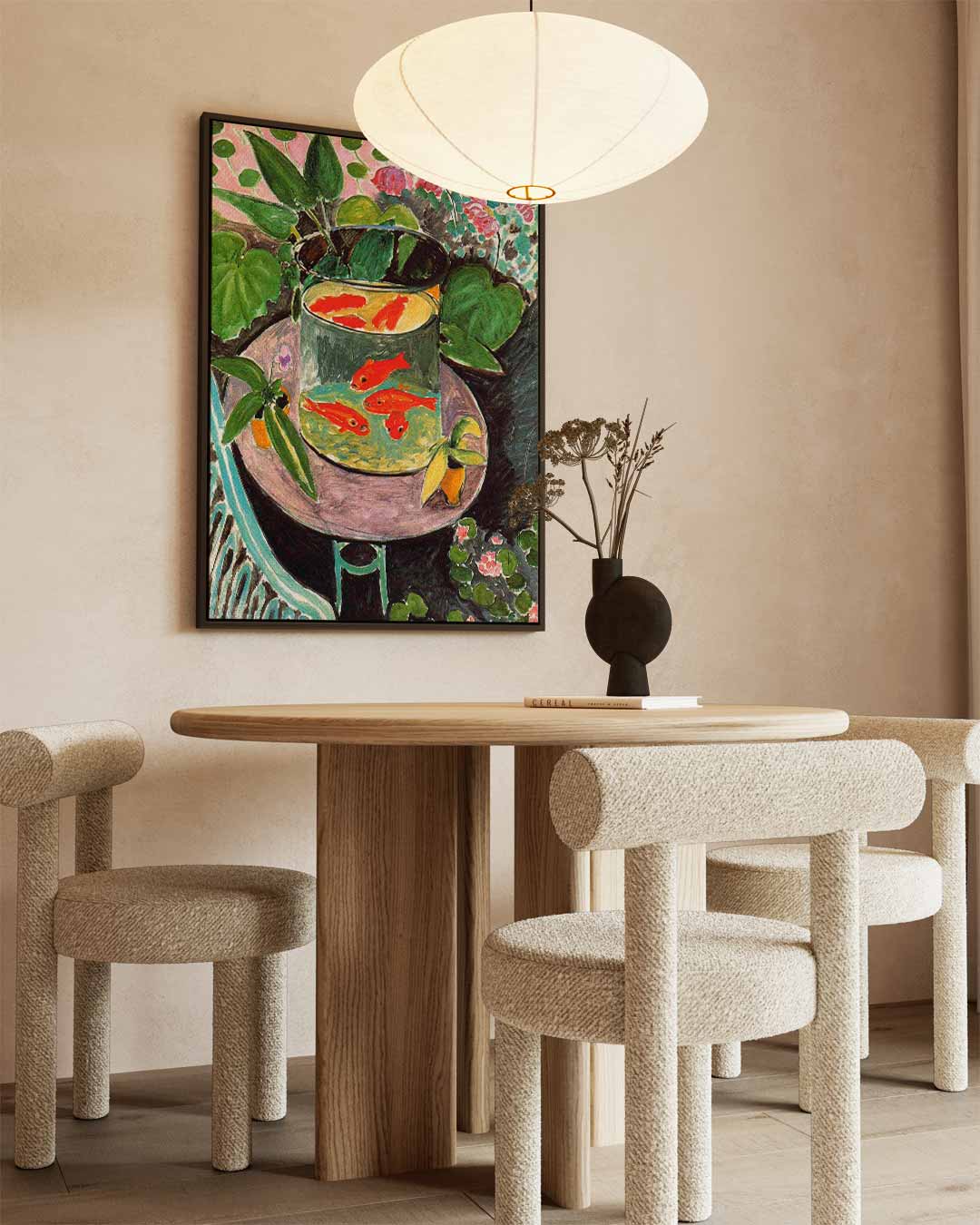 Goudvissen in de Tuin Kunstwerk-canvas-dibond-plexiglas-wanddecoratie-WallArtistic