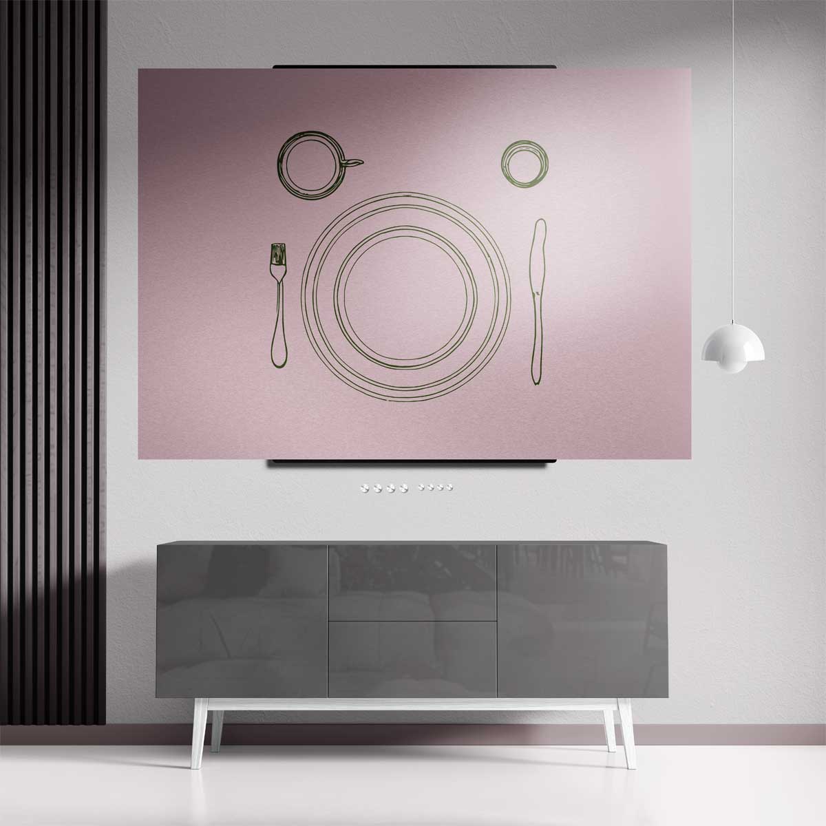 Eenvoudig Elegante Tafelschikking Kunstwerk-canvas-dibond-plexiglas-wanddecoratie-WallArtistic