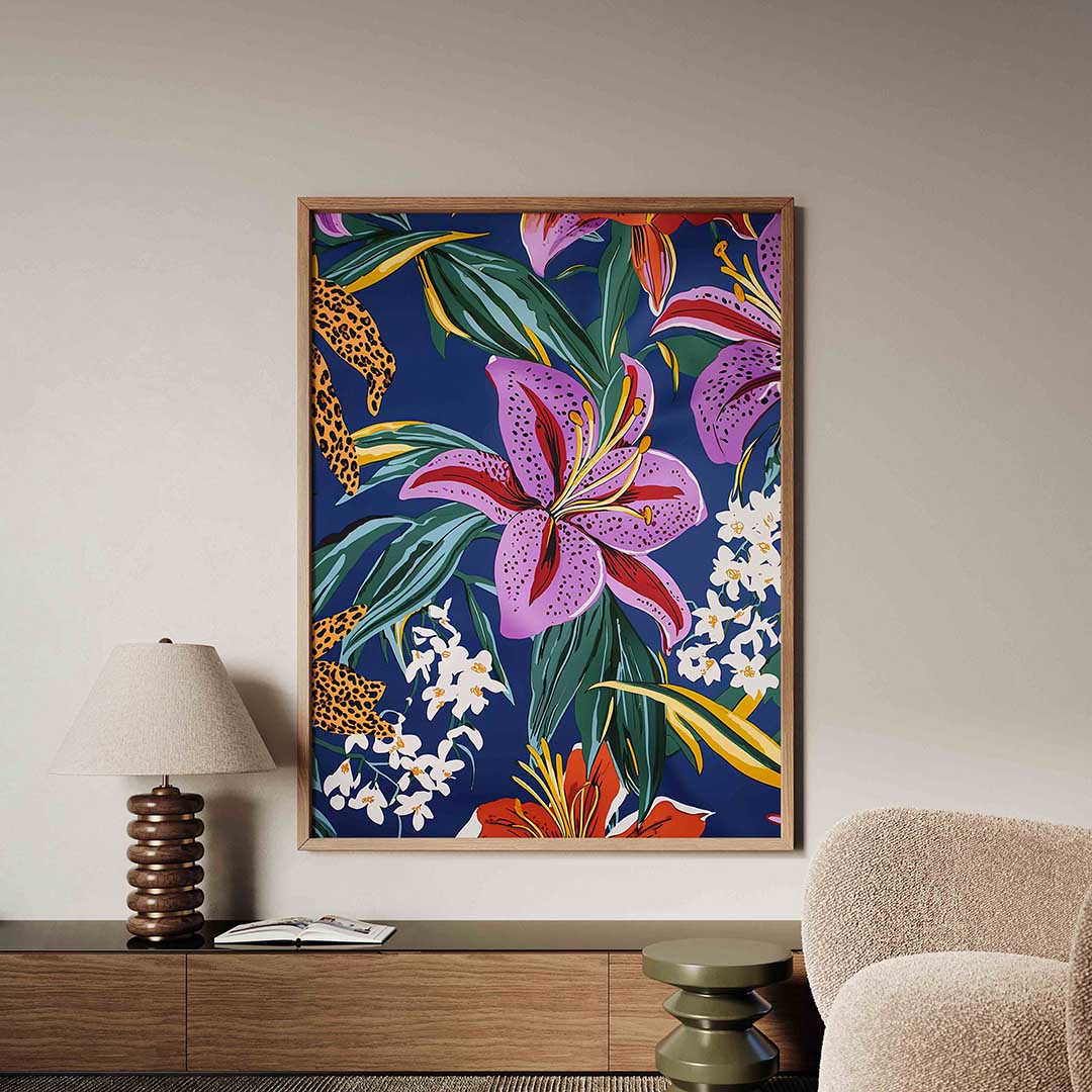 Bloemen en bladeren Poster