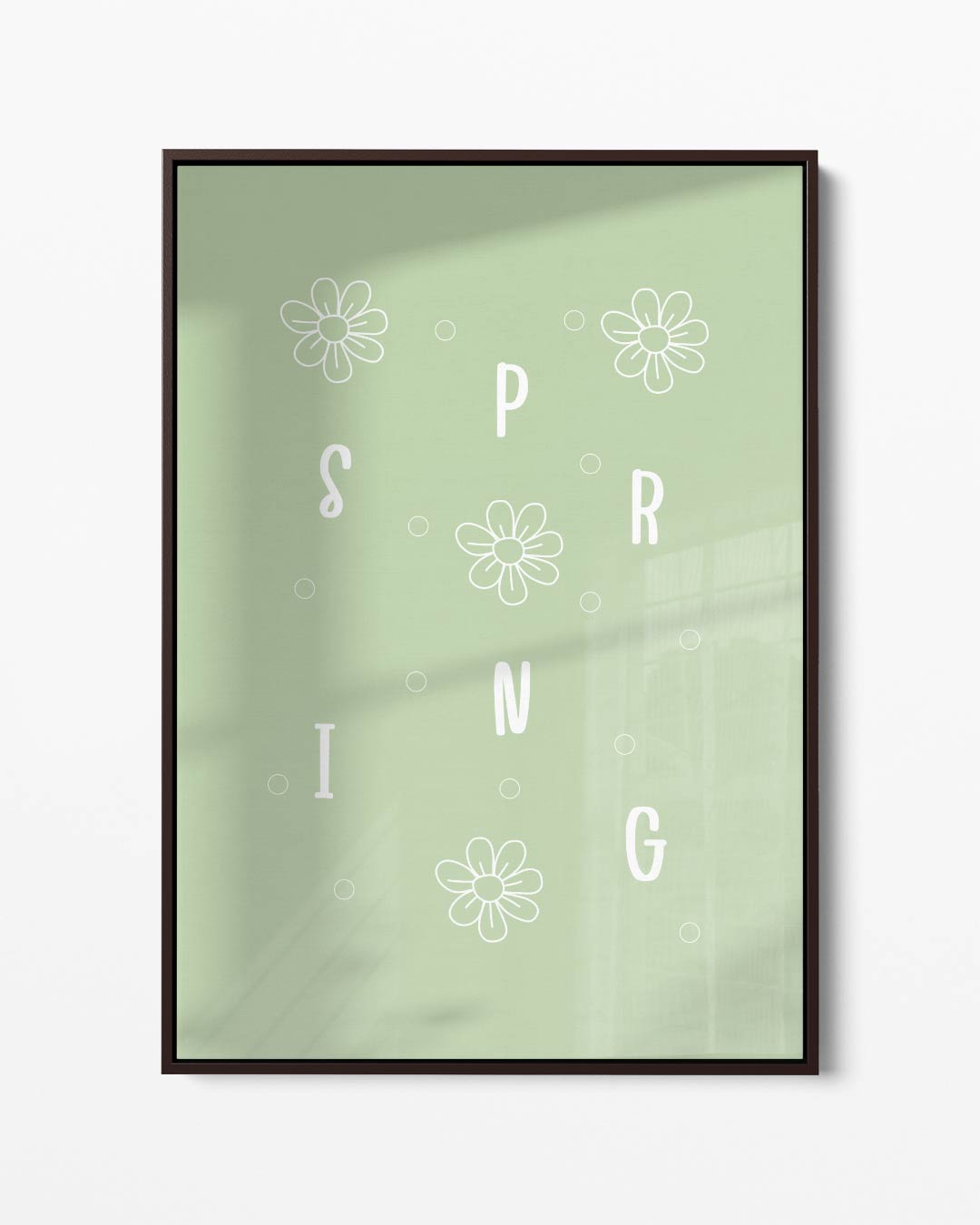Vrolijke Lente Typografie Poster Kunstwerk-canvas-dibond-plexiglas-wanddecoratie-WallArtistic