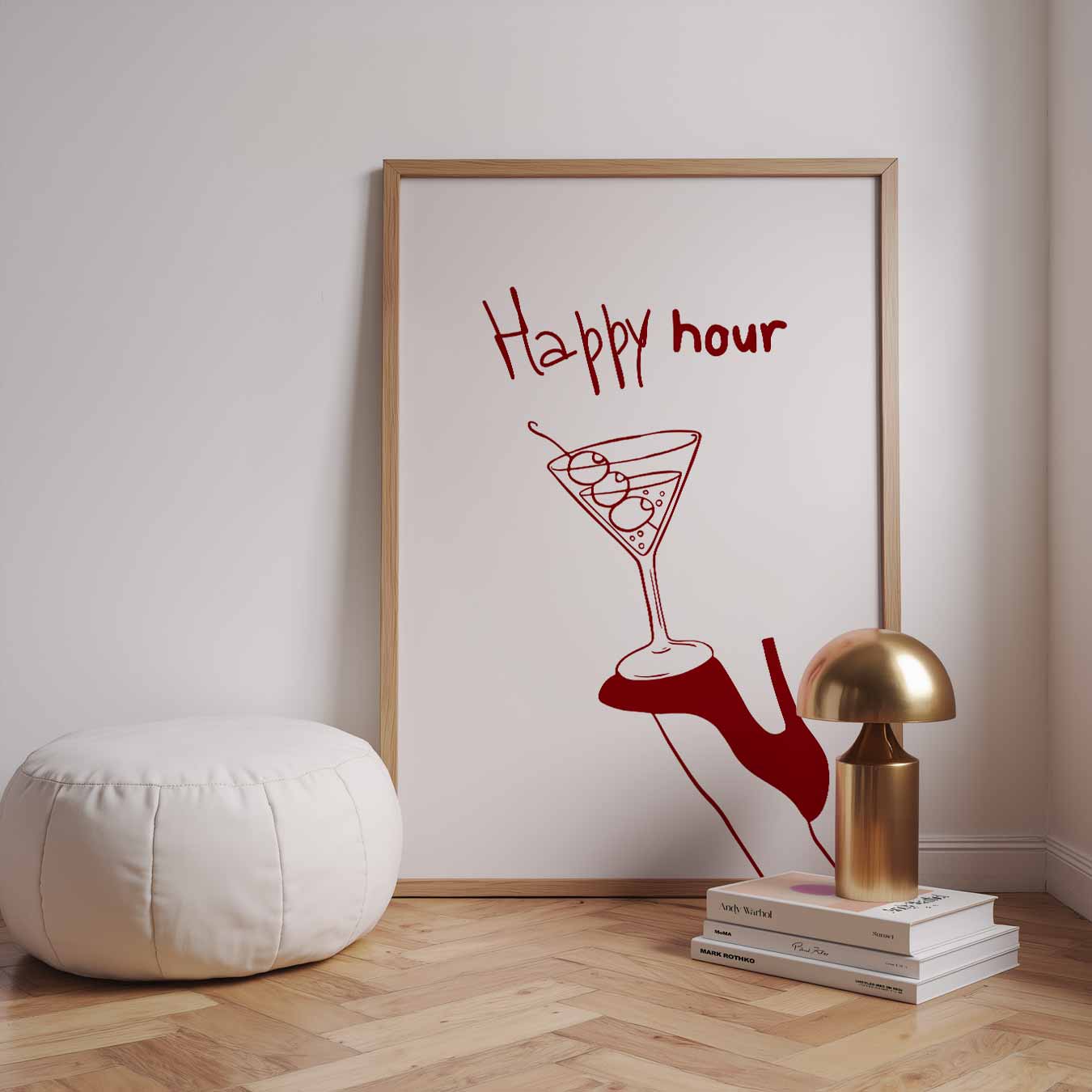 Happy Hour Cocktail Poster-WallArtistic