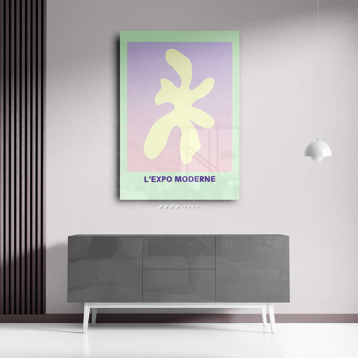 Abstracte Vormen in Pastel Kunstwerk-canvas-dibond-plexiglas-wanddecoratie-WallArtistic