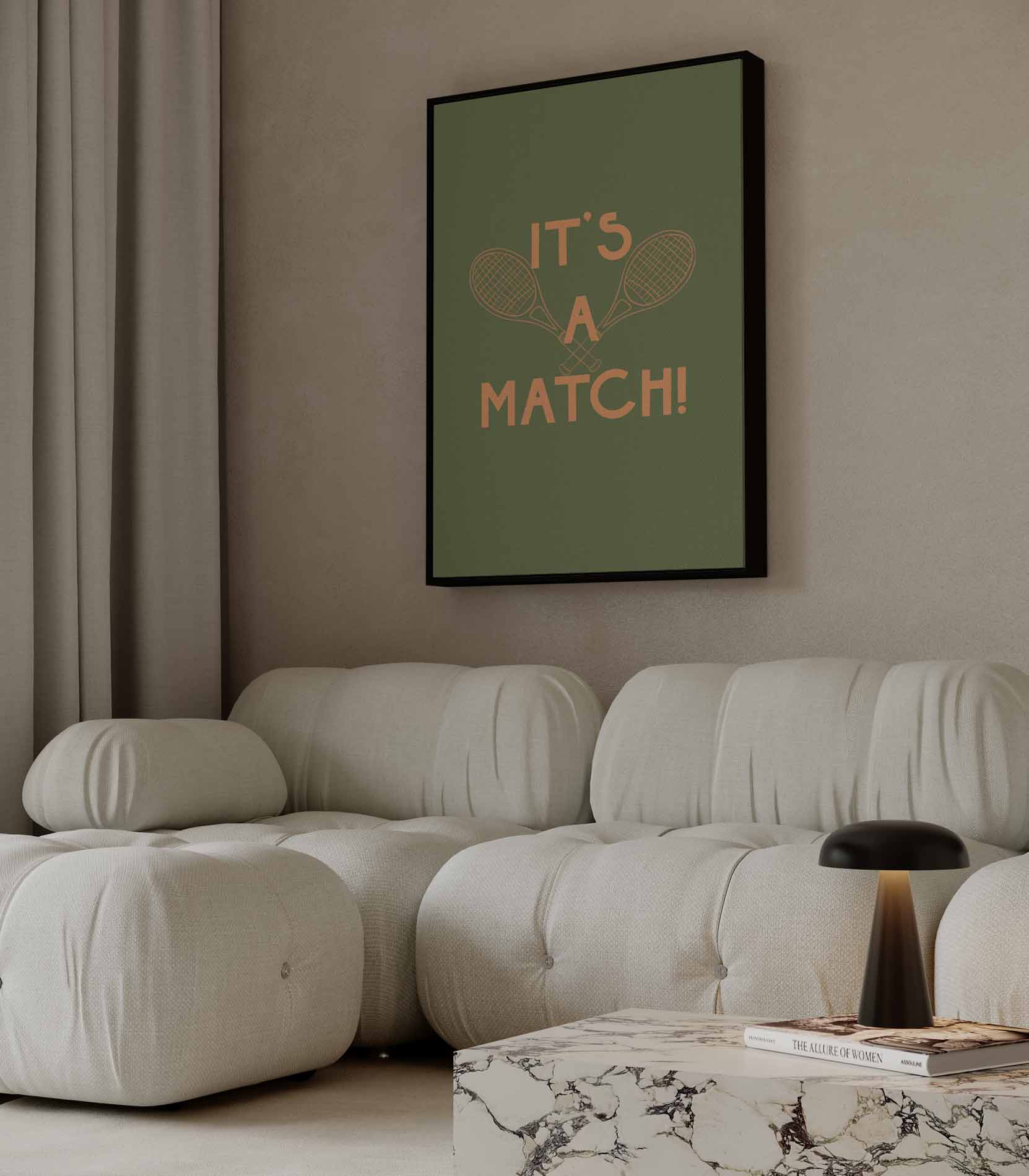 It's a Match Tennis Kunstwerk-canvas-dibond-plexiglas-wanddecoratie-WallArtistic