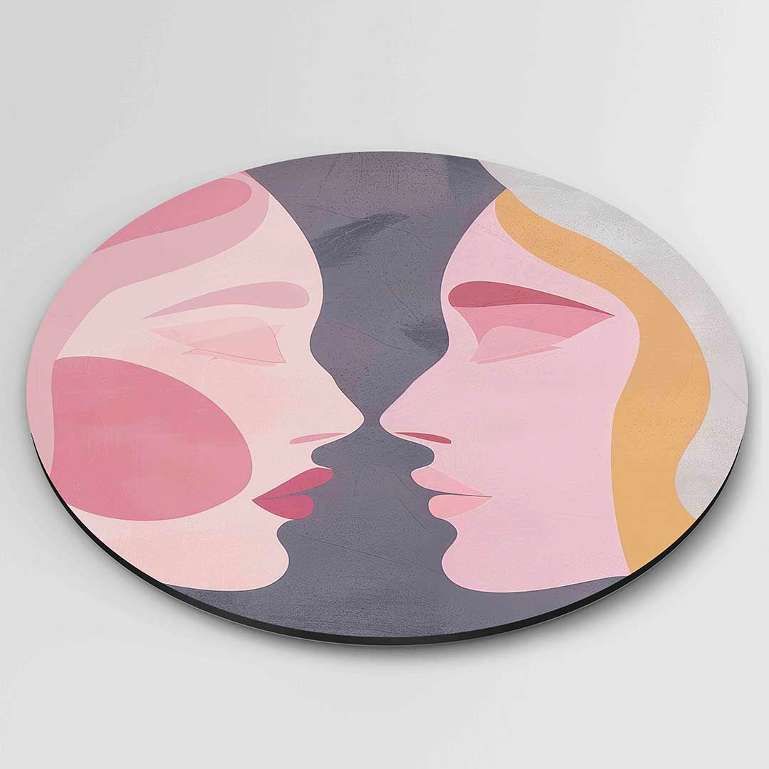 Twee gezichten Muurcirkel