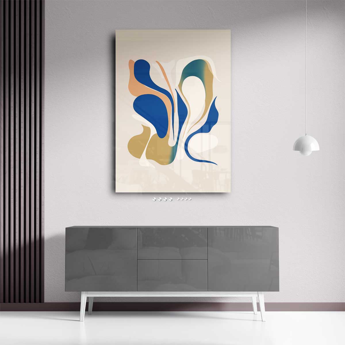 Vloeiende Lijnen in Kleur Kunstwerk-canvas-dibond-plexiglas-wanddecoratie-WallArtistic