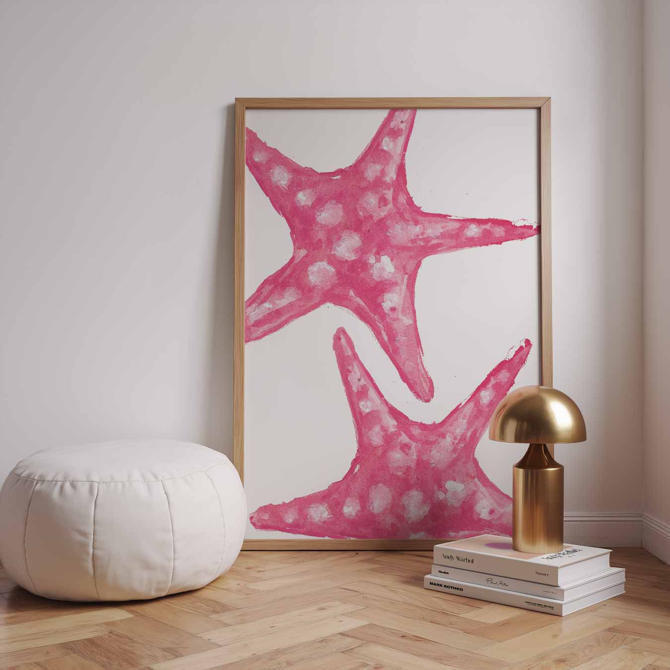 Roze Zeesterren Poster-WallArtistic