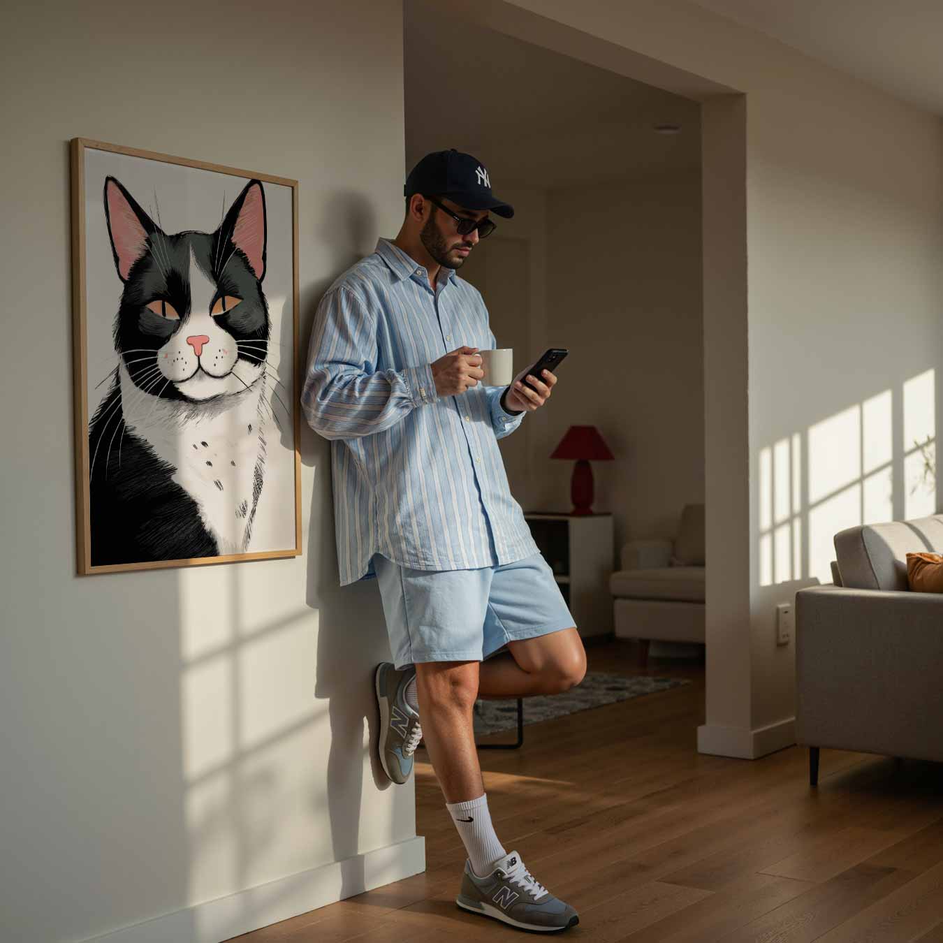 Stijlvolle Kattenkunst Poster-WallArtistic