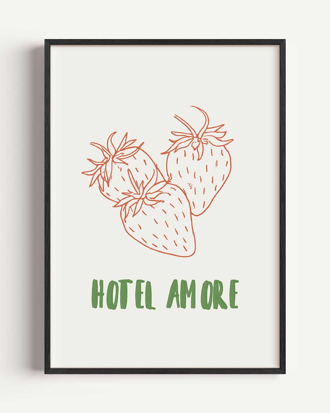 Hotel Amore Aardbei Poster-WallArtistic