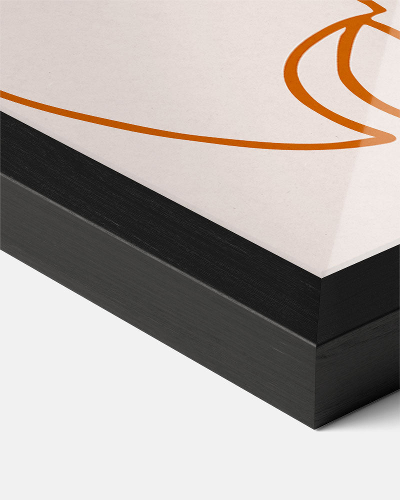 Stijlvolle Croissant Lijntekening Poster-WallArtistic