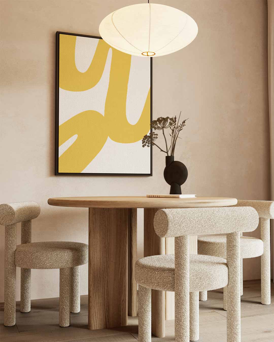 Zonnige Abstracte Streken Kunstwerk-canvas-dibond-plexiglas-wanddecoratie-WallArtistic
