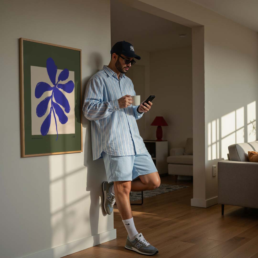 Moderne Kunstzinnige Bladeren Poster-WallArtistic