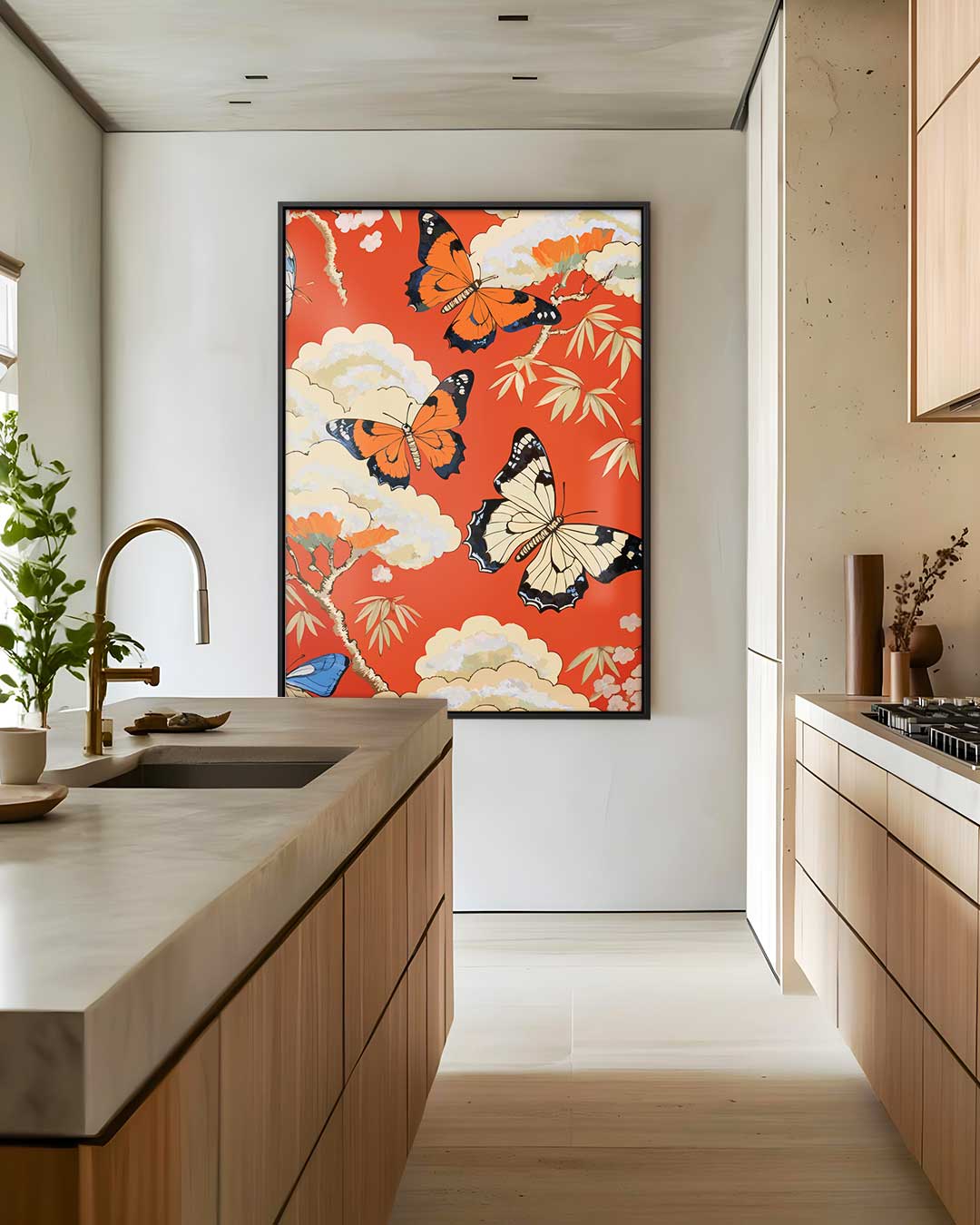 Vlinders in de Lucht Kunstwerk-canvas-dibond-plexiglas-wanddecoratie-WallArtistic