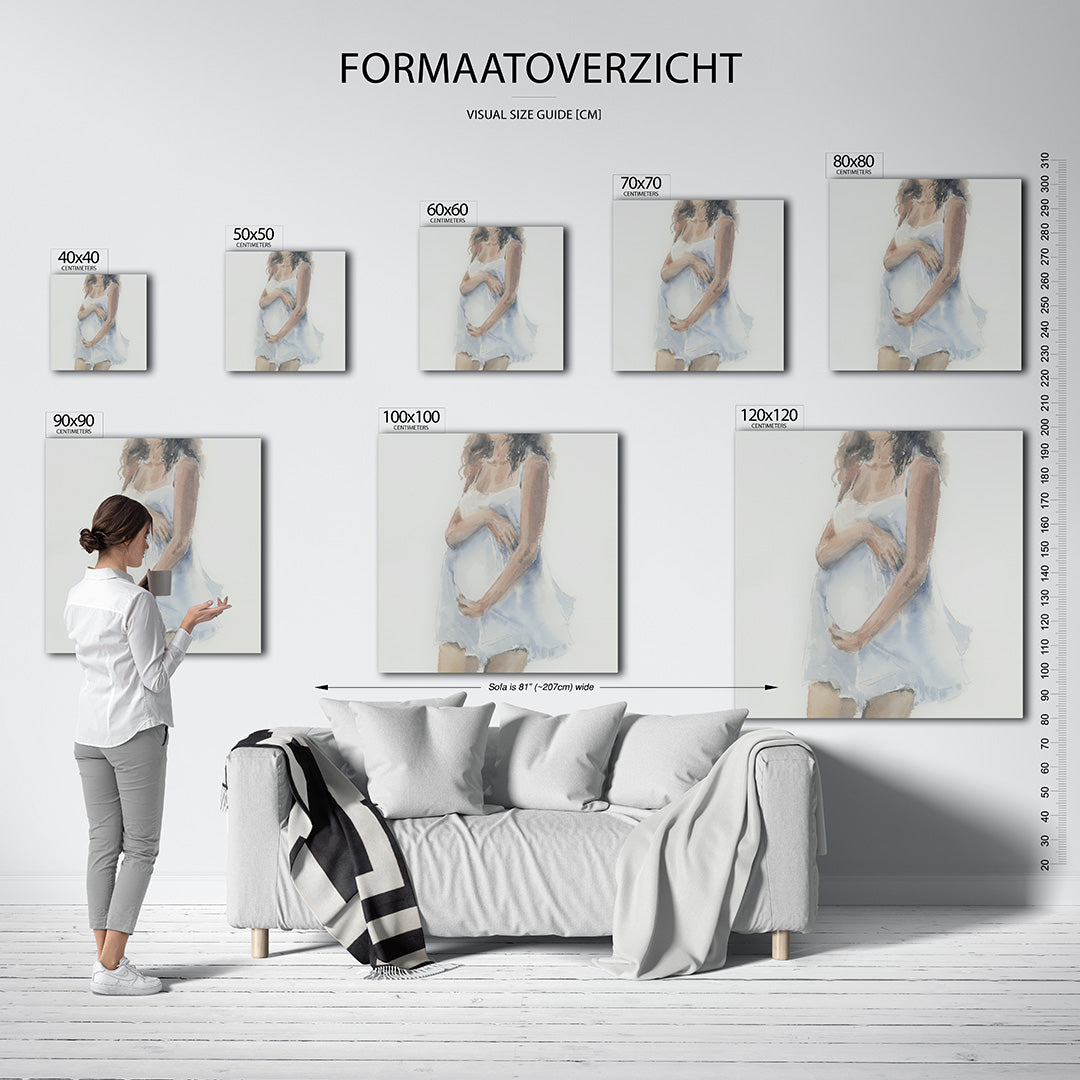 Zachte vrouwelijke silhouet Kunstwerk