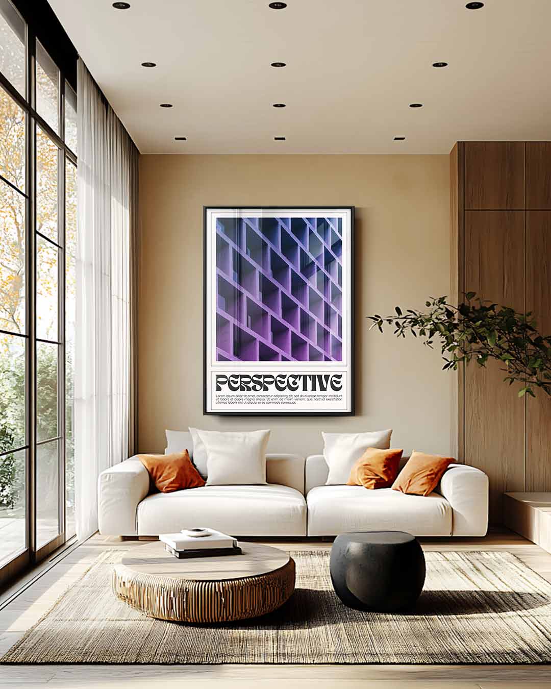 Geometrische Perspectieven Kunstwerk-canvas-dibond-plexiglas-wanddecoratie-WallArtistic