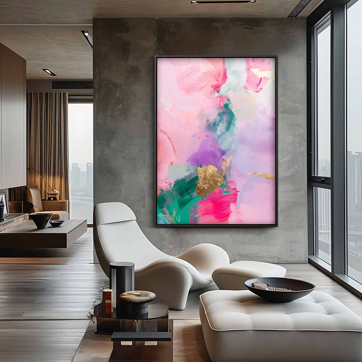 Vrolijke Kleurenpracht Kunstwerk-canvas-dibond-plexiglas-wanddecoratie-WallArtistic