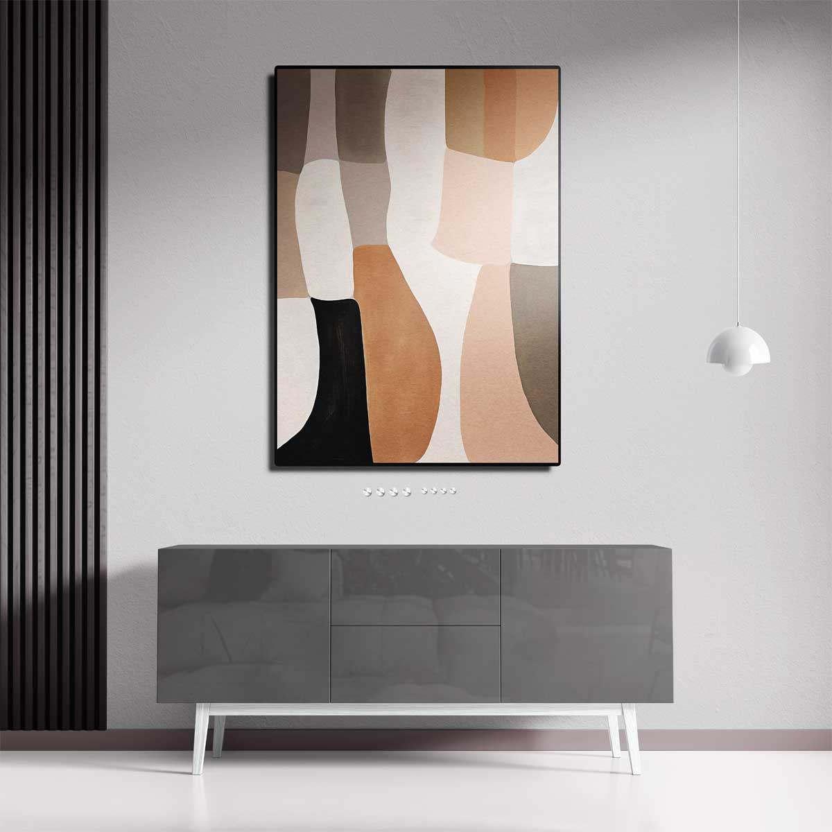 Aardse Abstractie Kunstwerk-canvas-dibond-plexiglas-wanddecoratie-WallArtistic