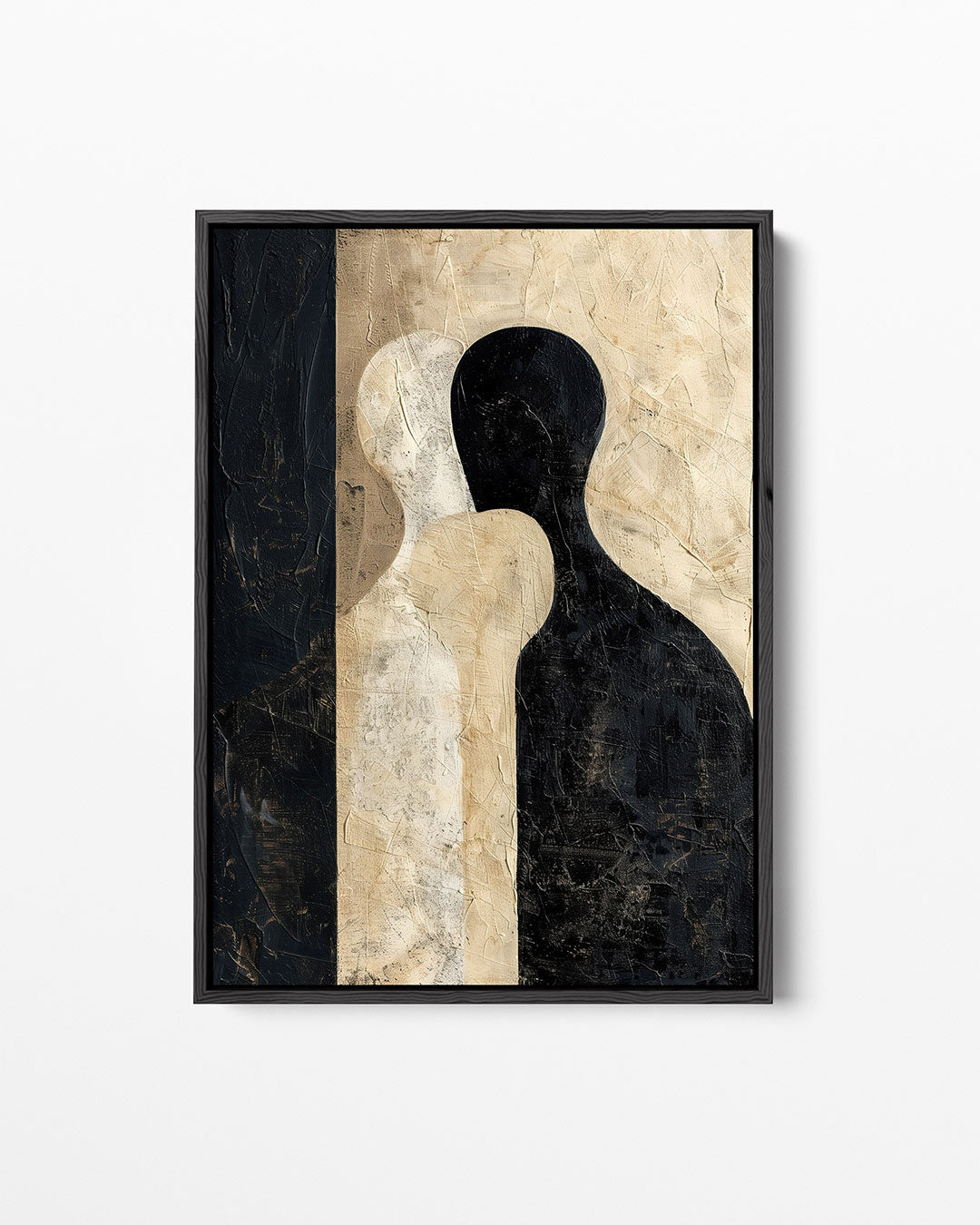 Tegenovergestelde silhouetten Kunstwerk
