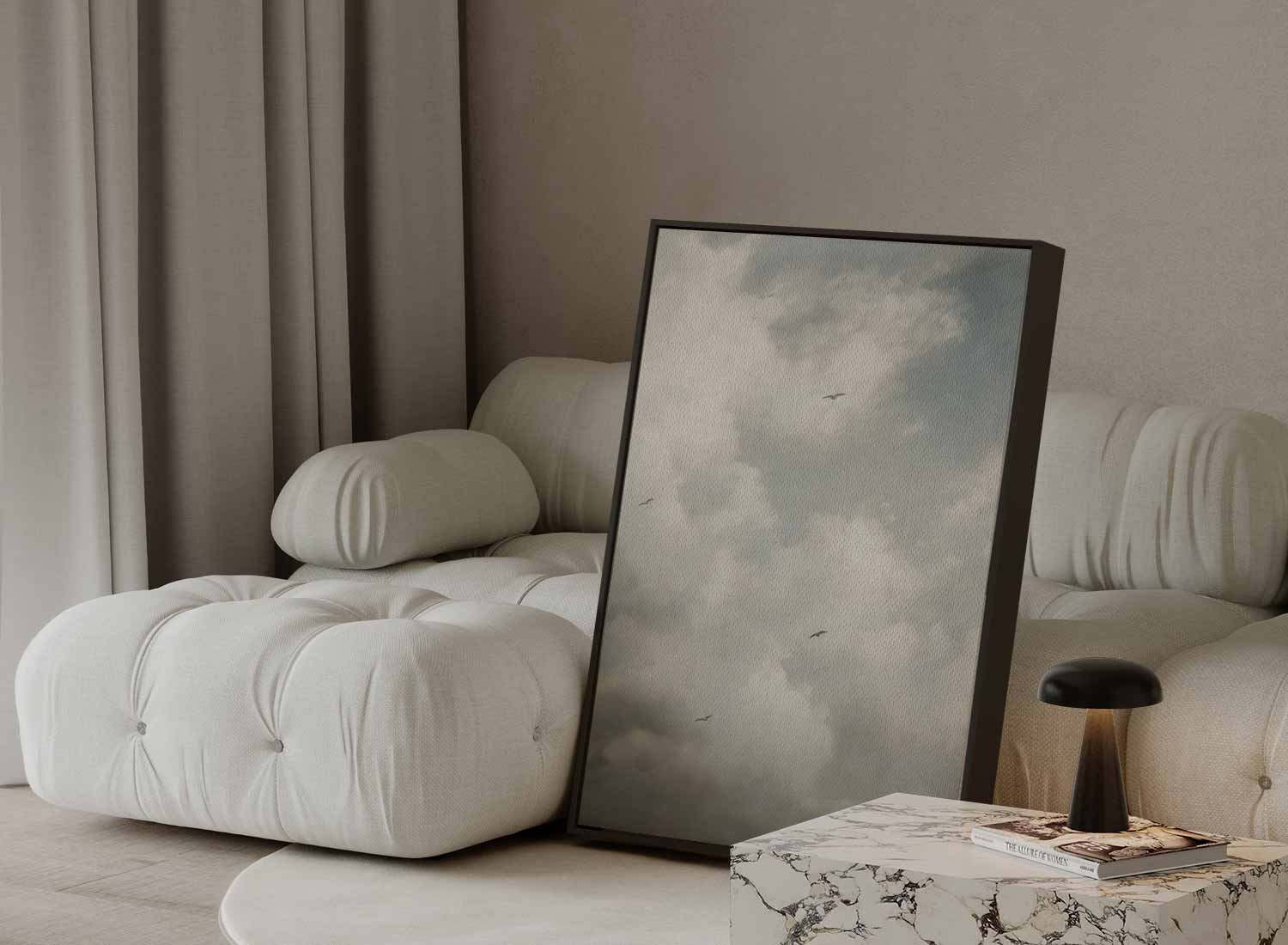 Zonnige Dromen in de Wolken Kunstwerk-canvas-dibond-plexiglas-wanddecoratie-WallArtistic
