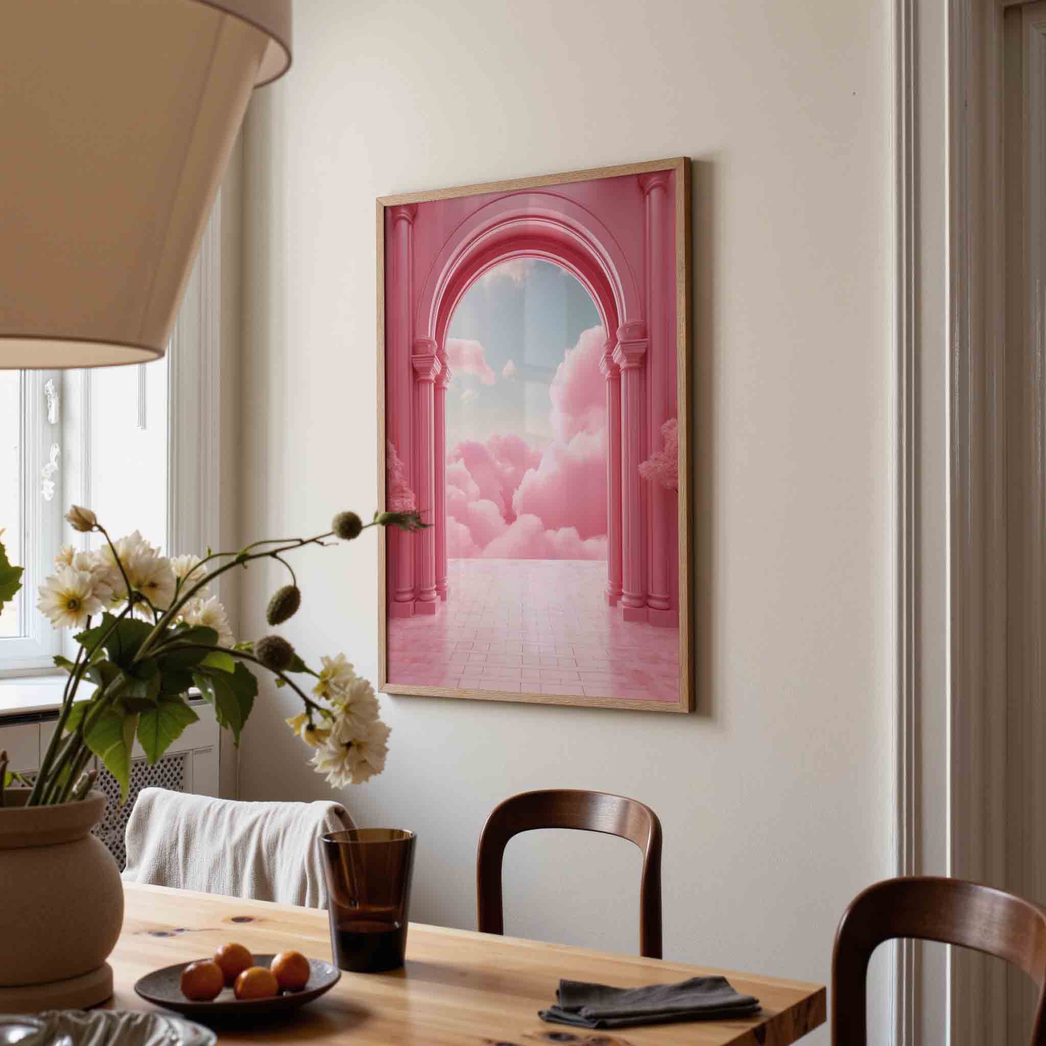 Roze wolken en bogen Poster