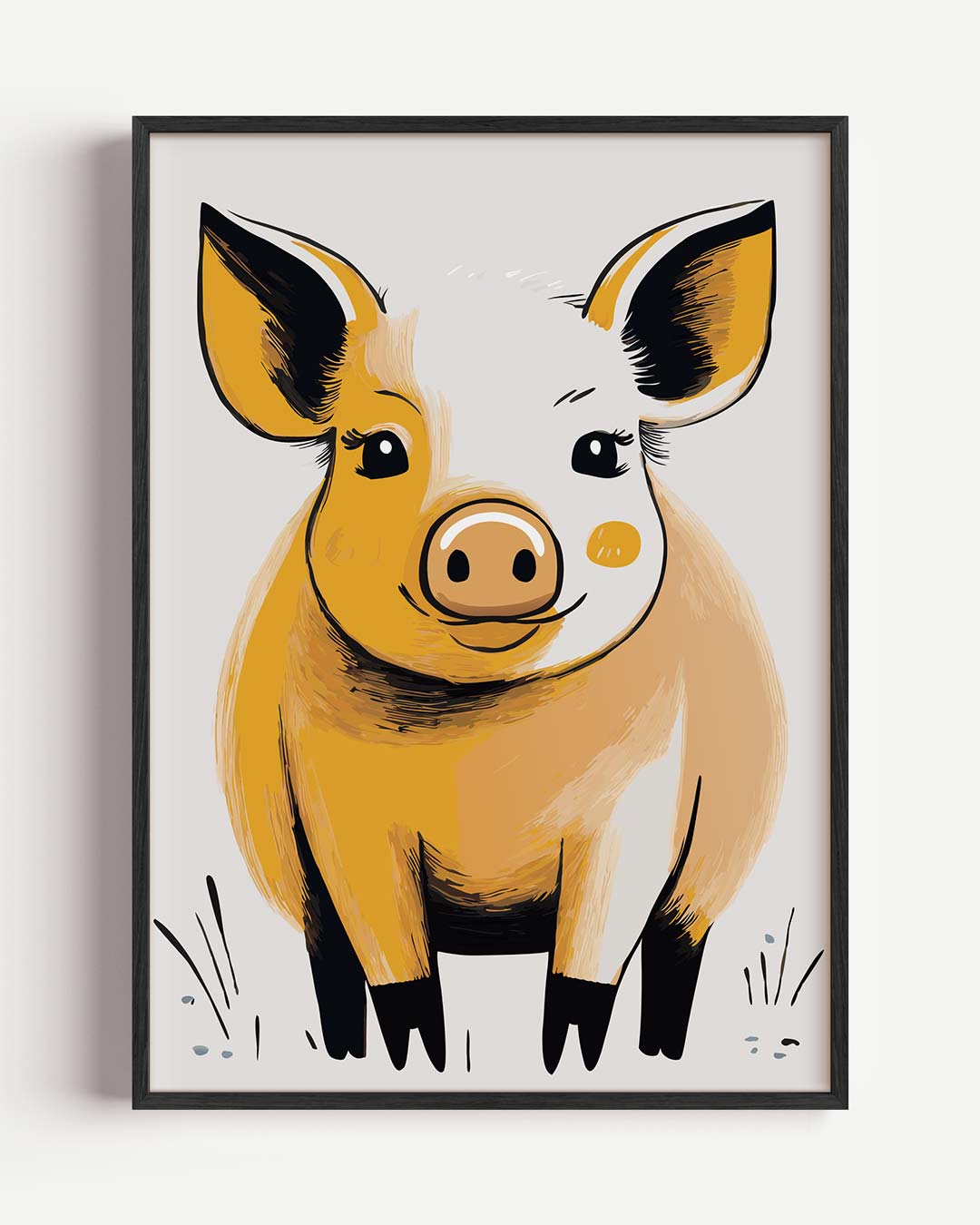 Vrolijke Varkenspracht Poster-WallArtistic