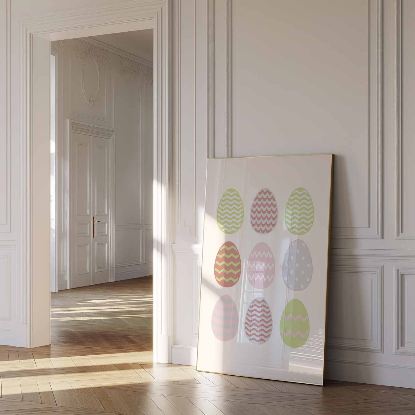 Pastelkleurige Paaseieren Poster