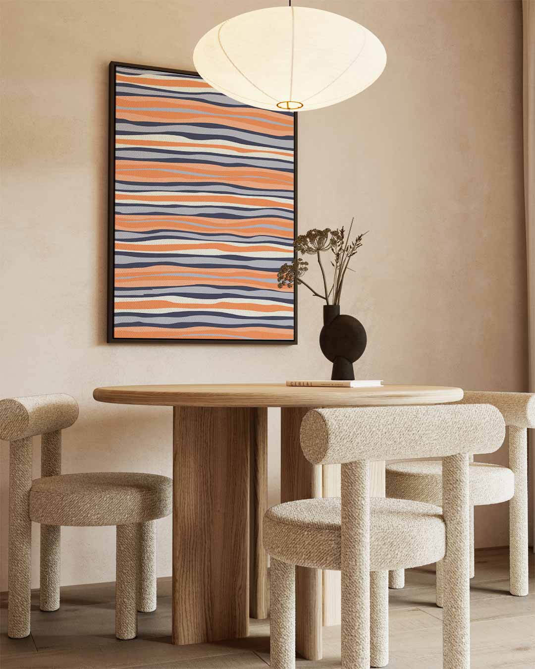 Golvende Stripes Kunstwerk-canvas-dibond-plexiglas-wanddecoratie-WallArtistic