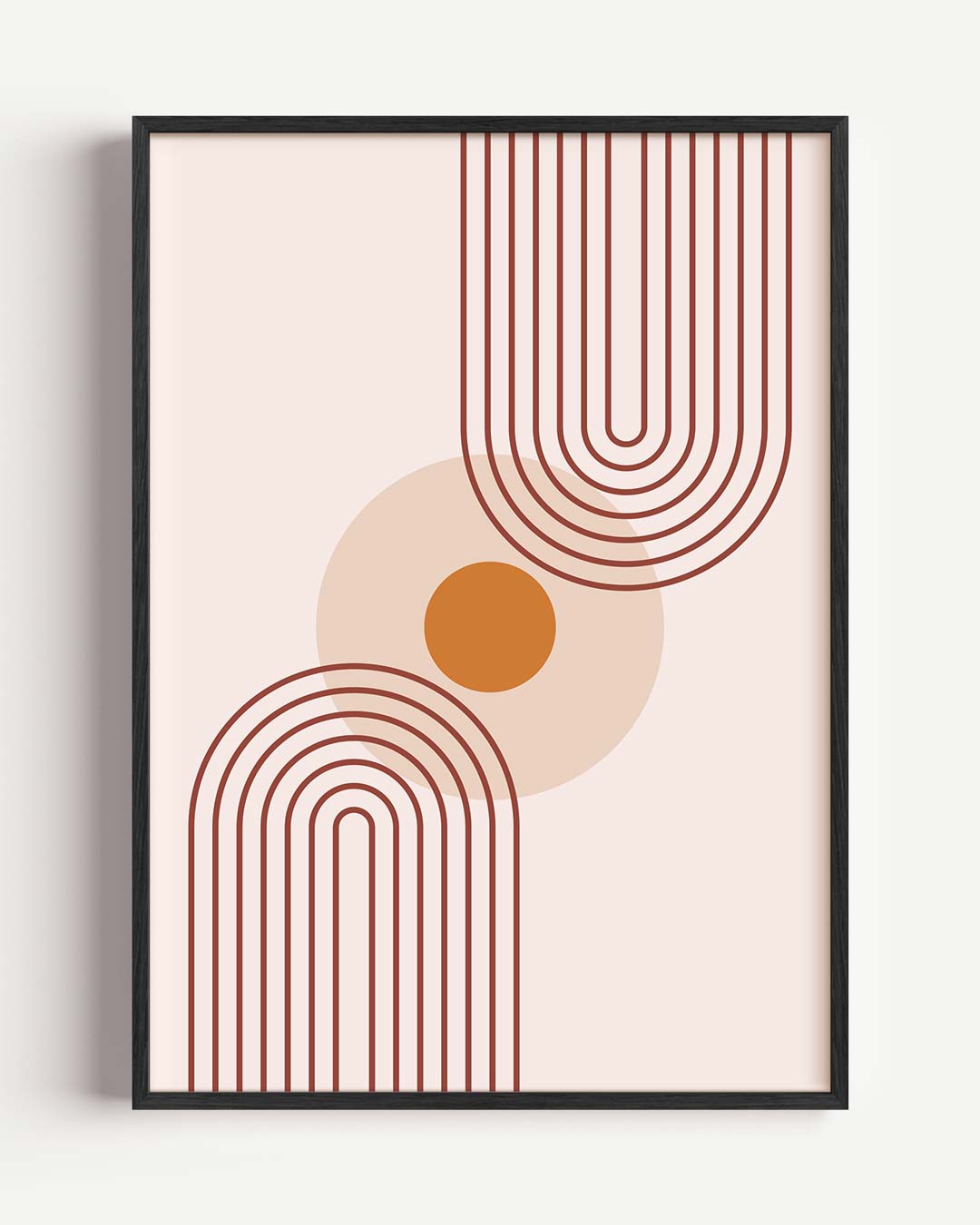 Minimalistische Retro Cirkel Poster-WallArtistic