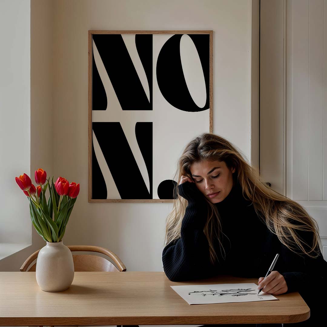 Stijlvolle Minimalistische Typografie Poster-WallArtistic