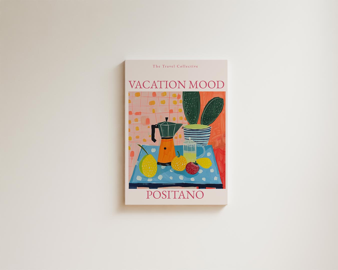 Zomerse Positano Vibes Kunstwerk-canvas-dibond-plexiglas-wanddecoratie-WallArtistic