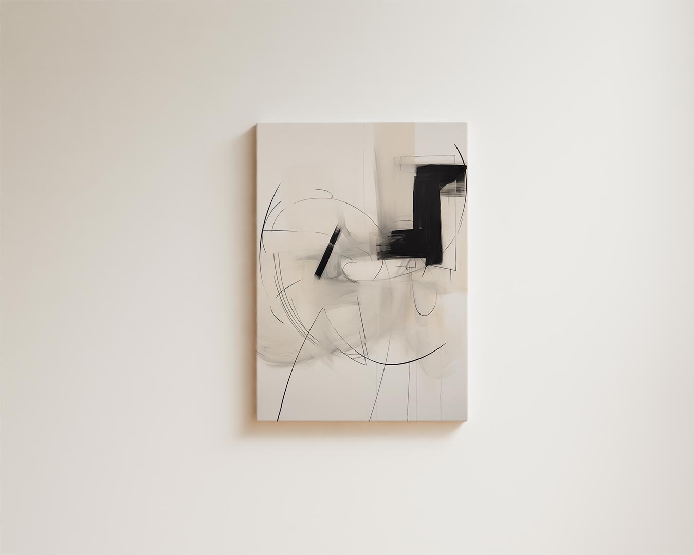 Spel van Lijnen en Vormen Kunstwerk-canvas-dibond-plexiglas-wanddecoratie-WallArtistic