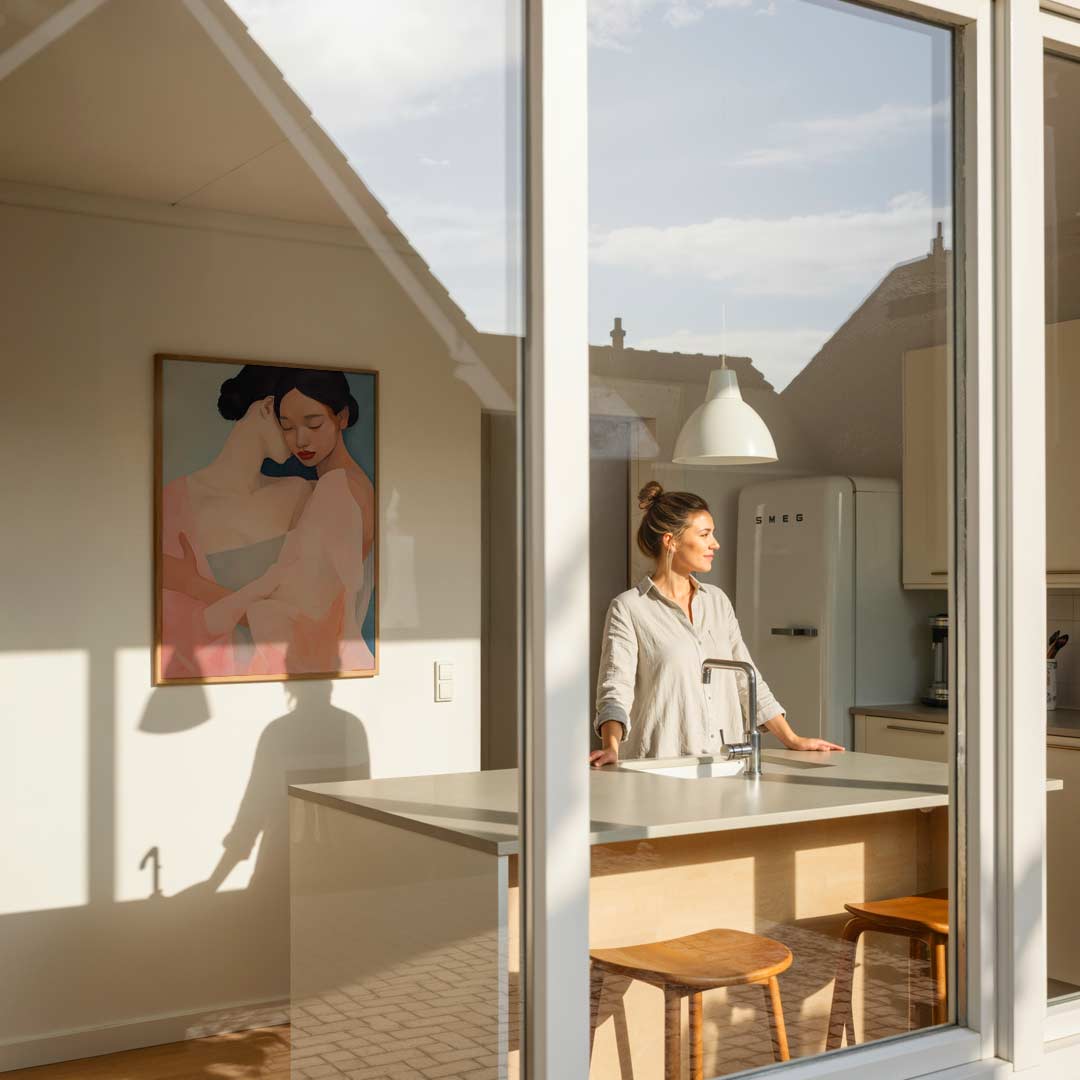 Intieme Omhelzing Kunstposter-WallArtistic