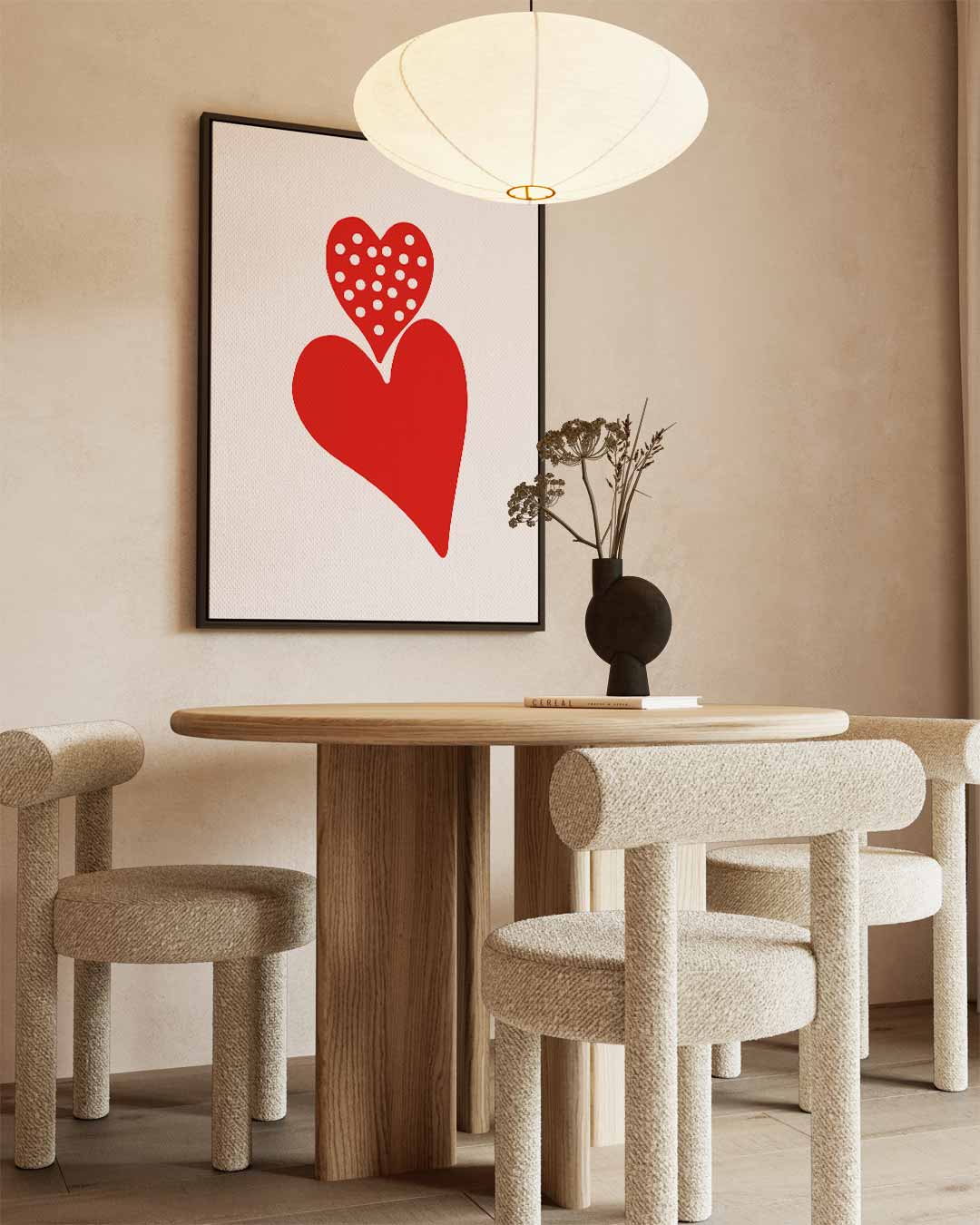 Liefdevolle Harten Kunstwerk-canvas-dibond-plexiglas-wanddecoratie-WallArtistic