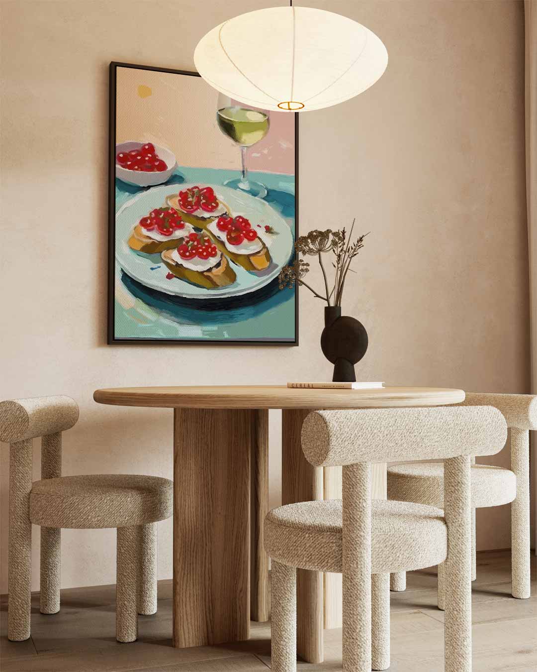 Vin & Bruschetta Genot Kunstwerk-canvas-dibond-plexiglas-wanddecoratie-WallArtistic