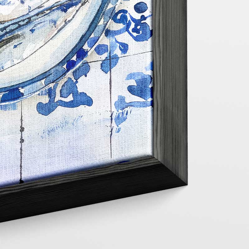 Vissersdromen in Blauw Kunstwerk-canvas-dibond-plexiglas-wanddecoratie-WallArtistic