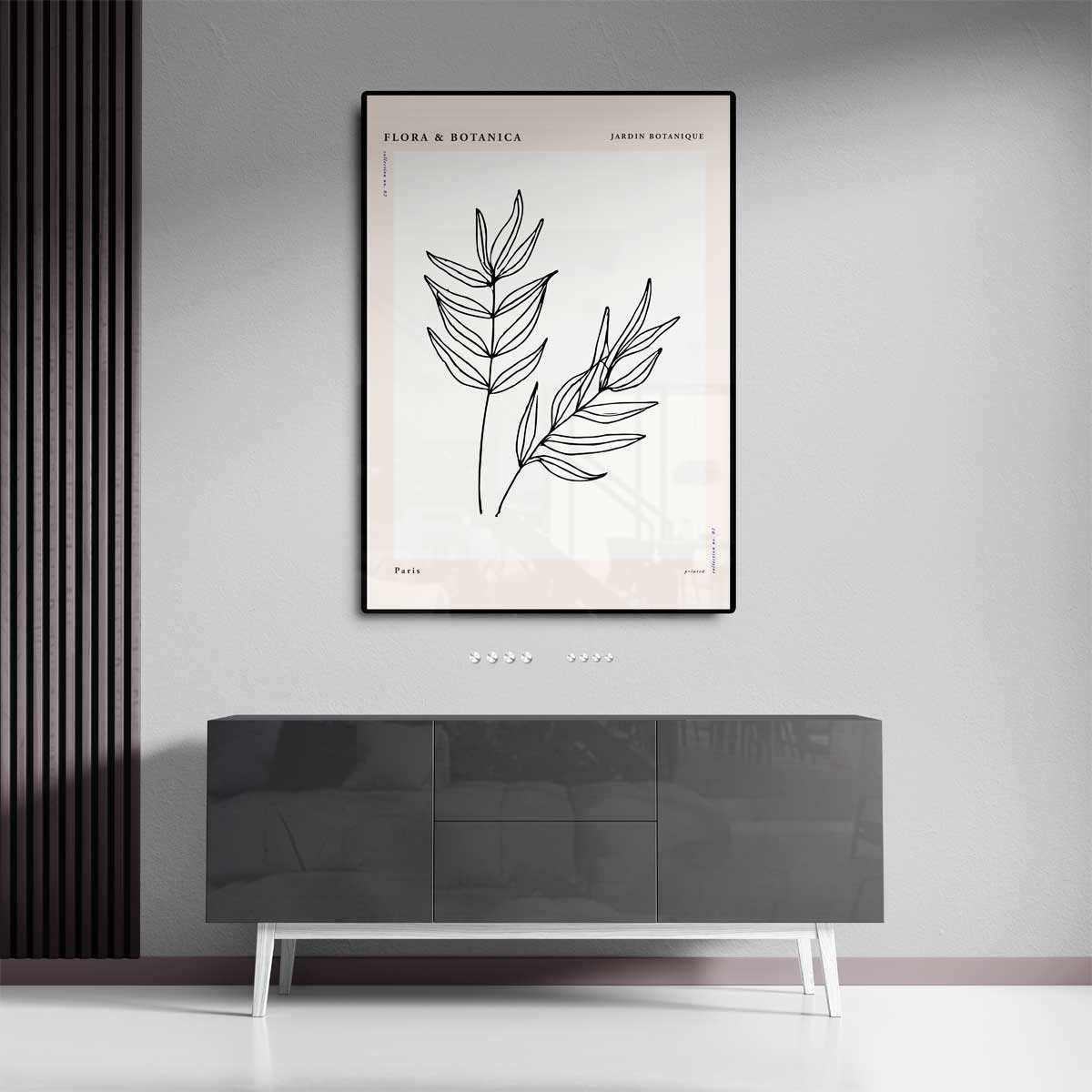 Botanische Illustratie "Eenvoudig Blad Kunstwerk-canvas-dibond-plexiglas-wanddecoratie-WallArtistic
