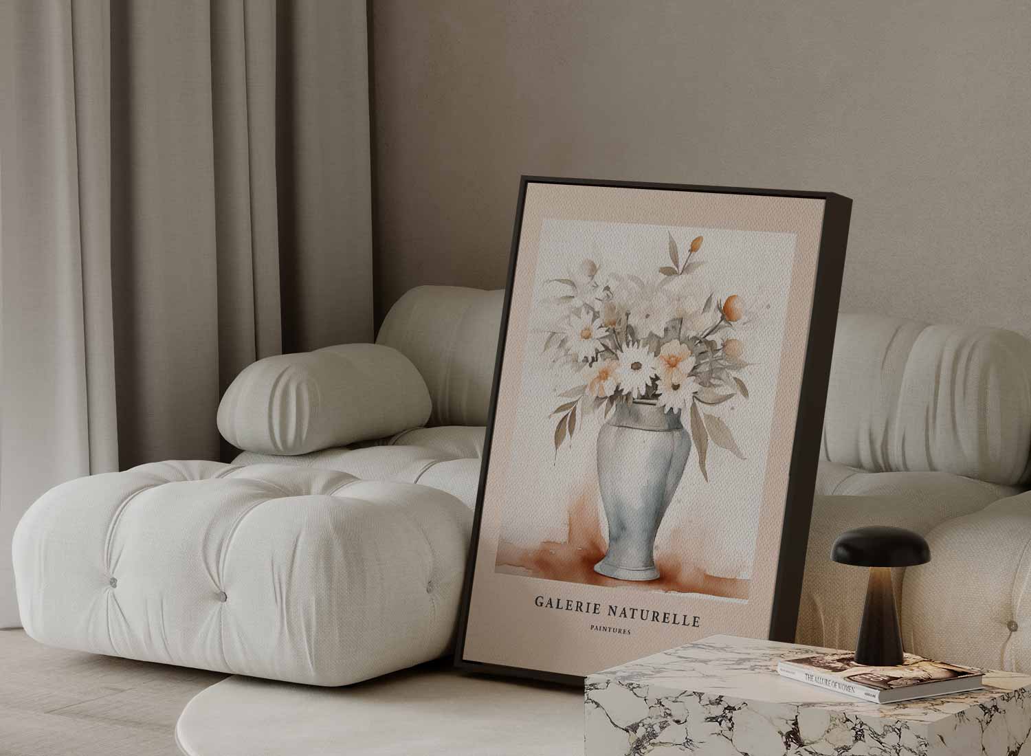 Bloemenpracht in Aquarel Kunstwerk-canvas-dibond-plexiglas-wanddecoratie-WallArtistic