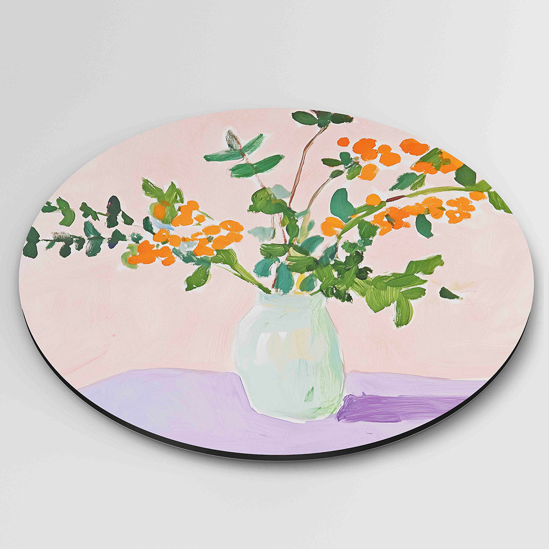 Bloemen in vaas Muurcirkel