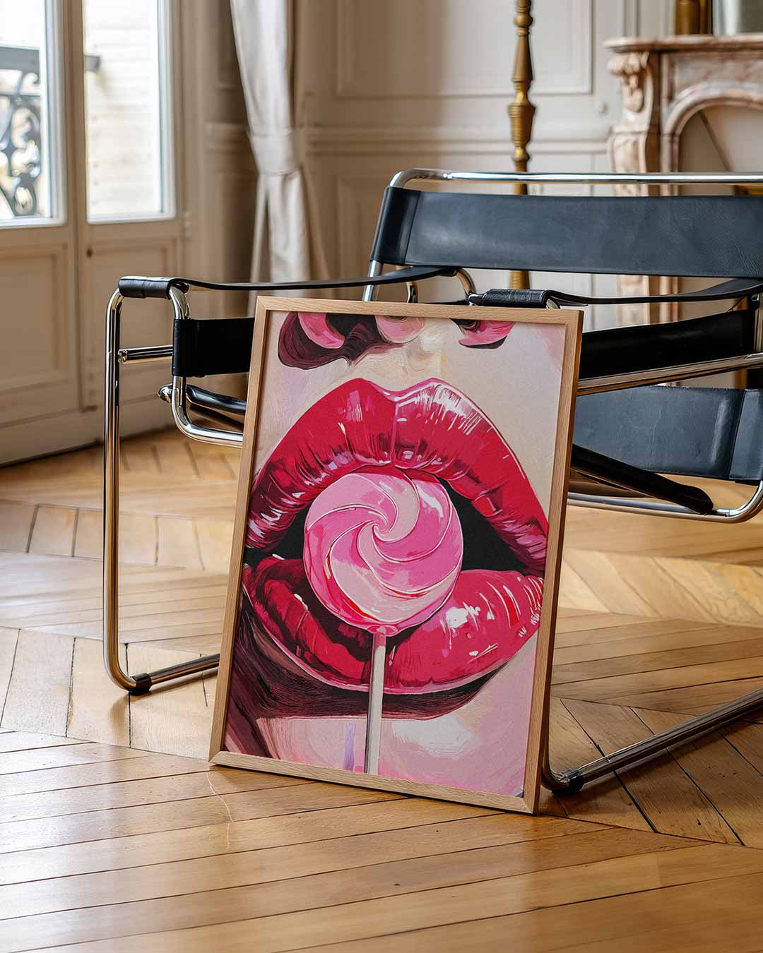 Pop Art Lolly Lips Poster