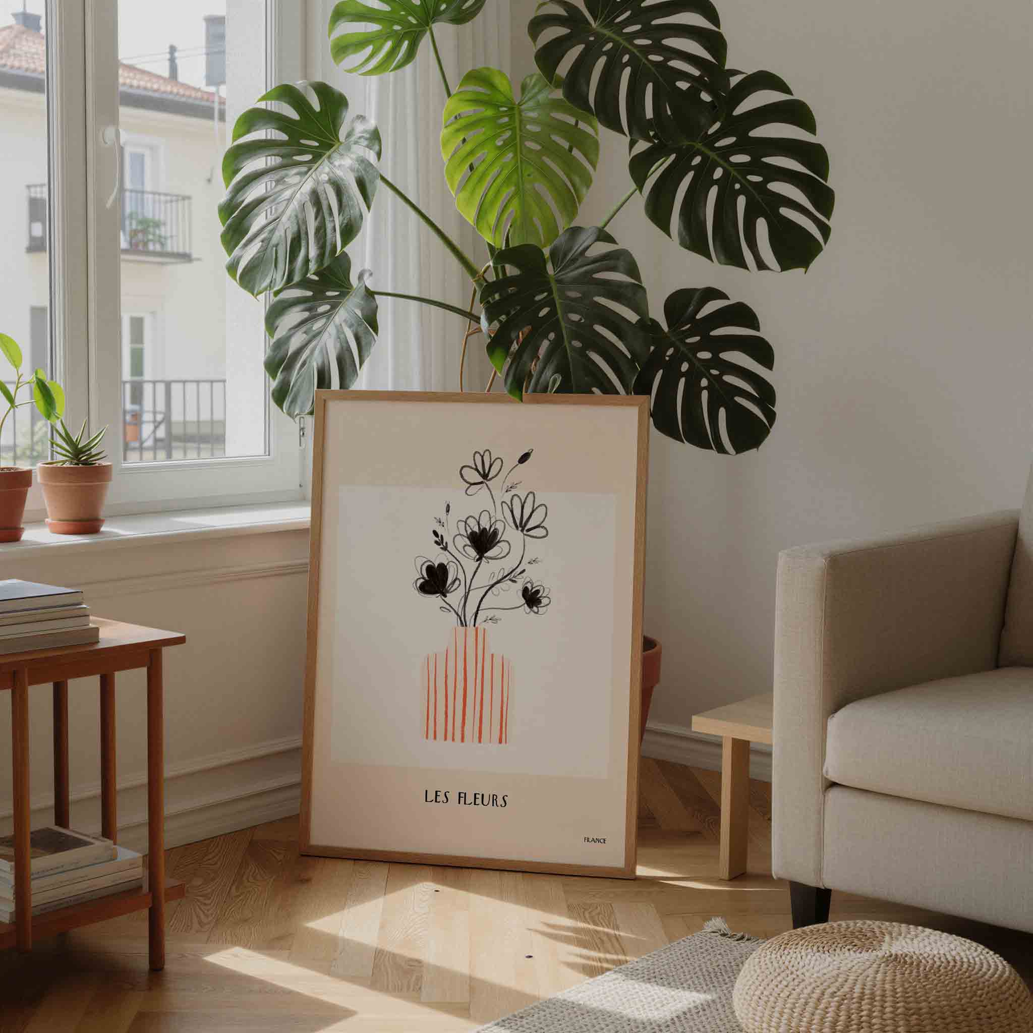 Bloemen in vaas Poster
