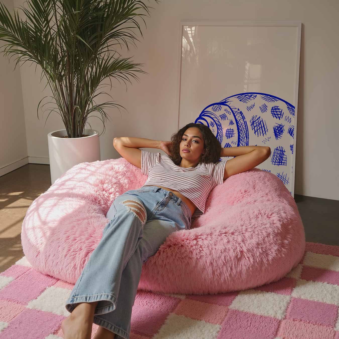 Artistieke Blauwe Schelp Poster-WallArtistic