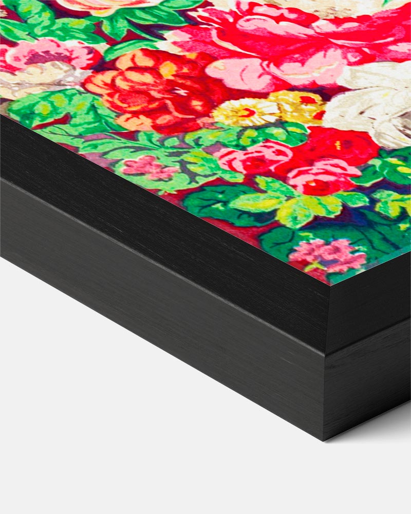 Bloemenpracht op een Hemelsblauwe Achtergrond Poster-WallArtistic
