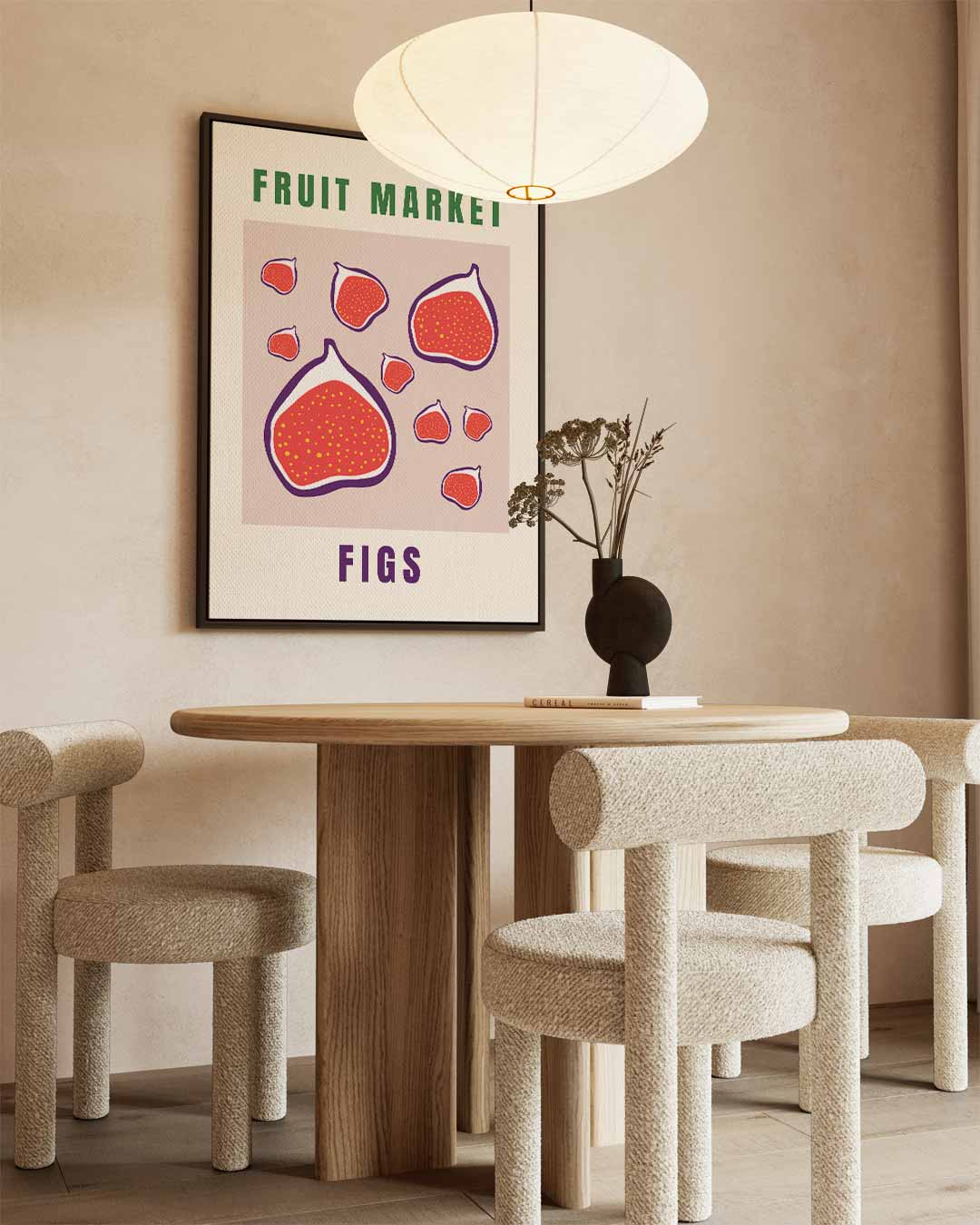 Fruitig Vijgen Design Poster Kunstwerk-canvas-dibond-plexiglas-wanddecoratie-WallArtistic
