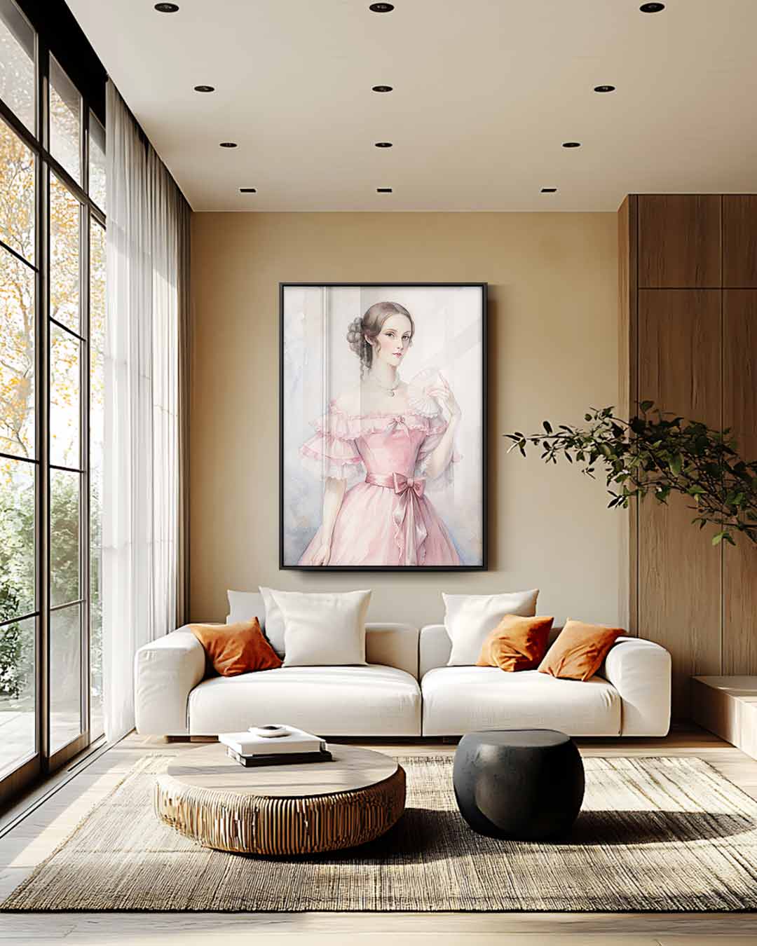 Elegantie in Roze Kunstwerk-canvas-dibond-plexiglas-wanddecoratie-WallArtistic