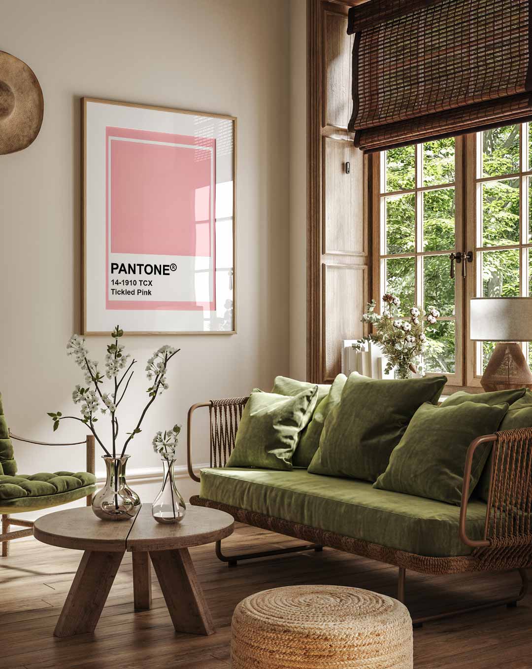 Zachte Roze Vibes Poster-WallArtistic