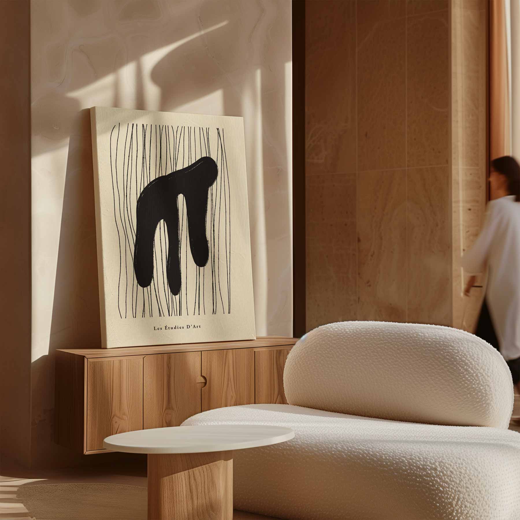 Speelse Schaduw Abstractie Kunstwerk-canvas-dibond-plexiglas-wanddecoratie-WallArtistic