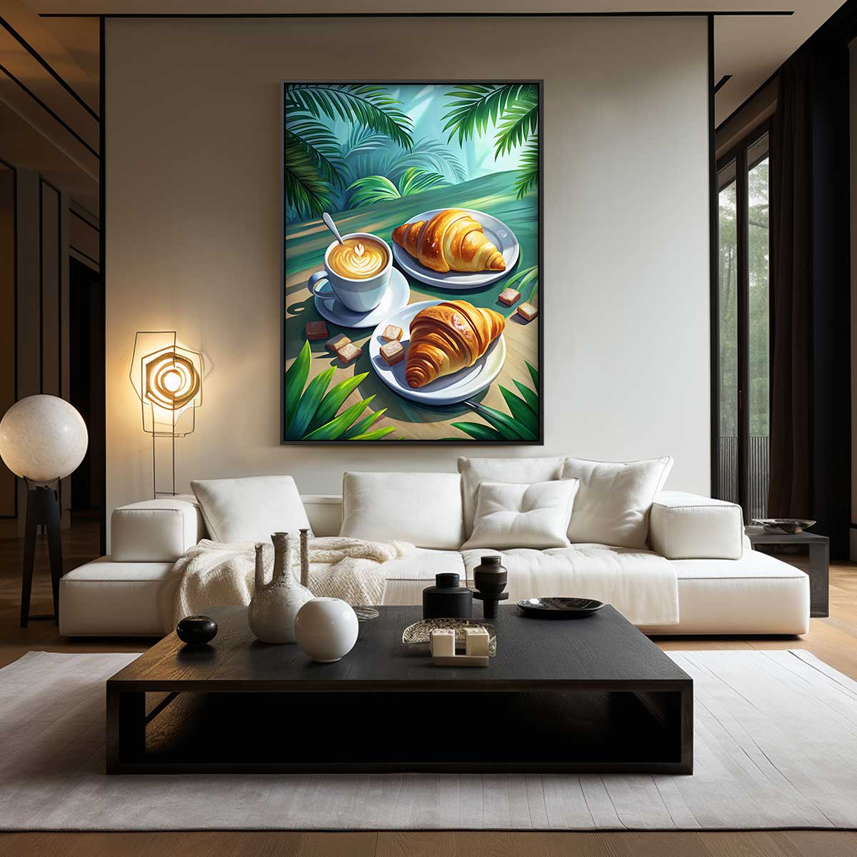 Tropische Ontbijtsfeer Kunstwerk-canvas-dibond-plexiglas-wanddecoratie-WallArtistic